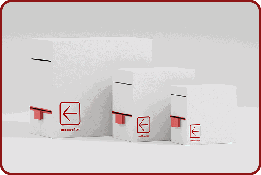 QuickFeed Boxes in three sizes, stackable, keeping every paper size organised
